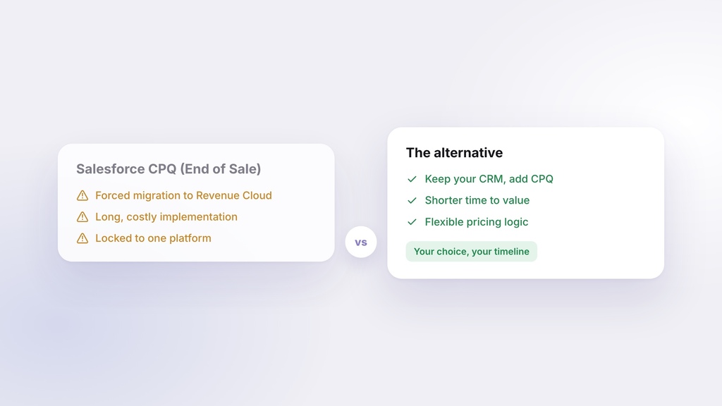 Alternatives to Salesforce CPQ and Revenue Cloud – why choose something else?