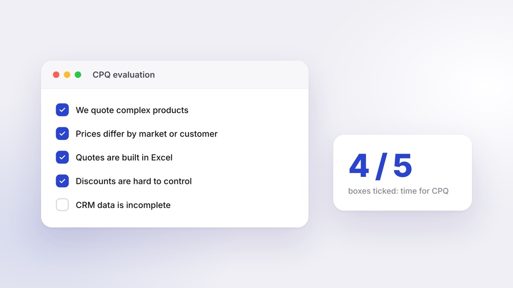 CPQ Evaluation Checklist - How Many Boxes Do You Tick?
