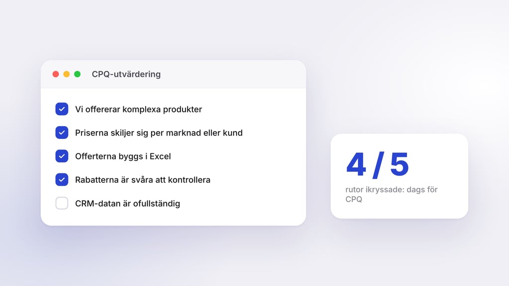 Checklista för CPQ-utvärdering - Hur många rutor kryssar du i?