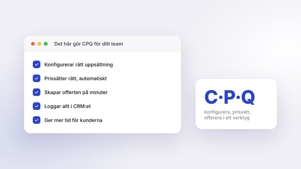 Vad är CPQ och hur kan det hjälpa ditt säljteam?