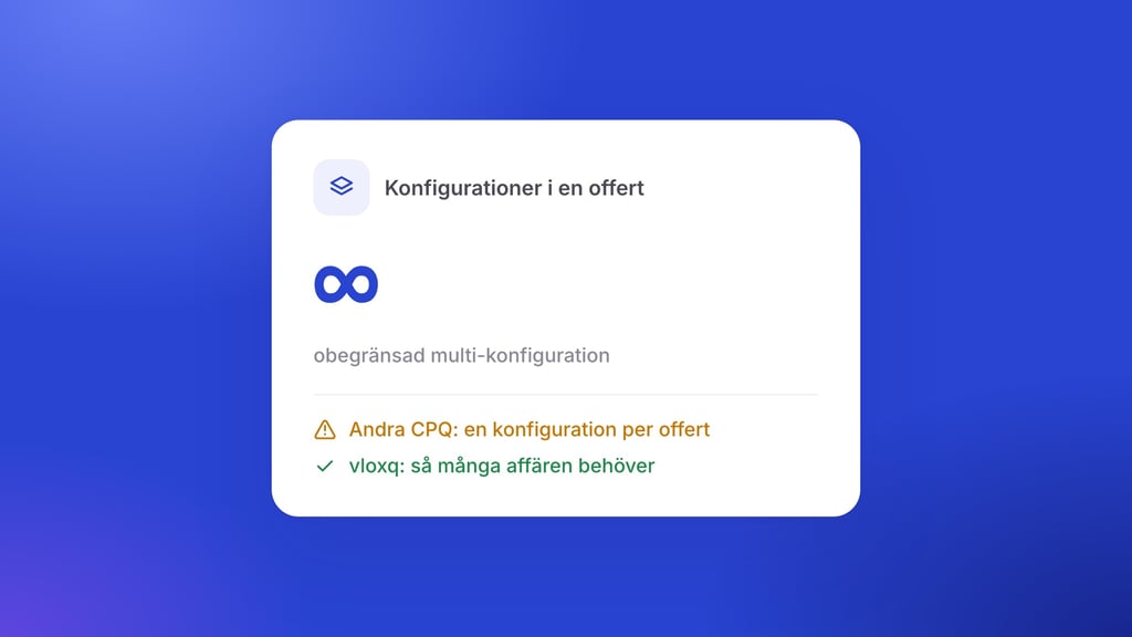 Där andra stannar- fortsätter vloxq CPQ