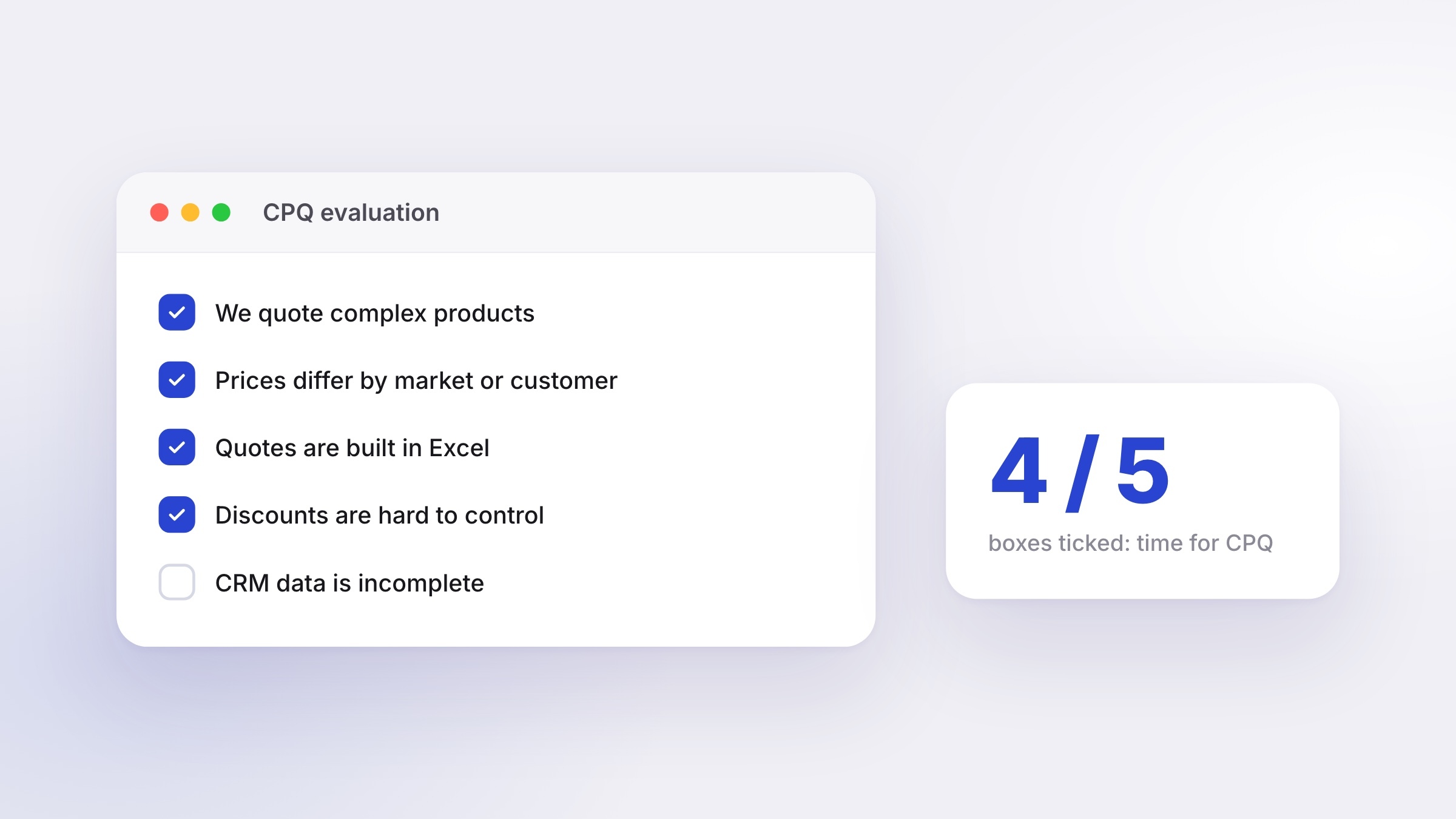 CPQ Evaluation Checklist - How Many Boxes Do You Tick?