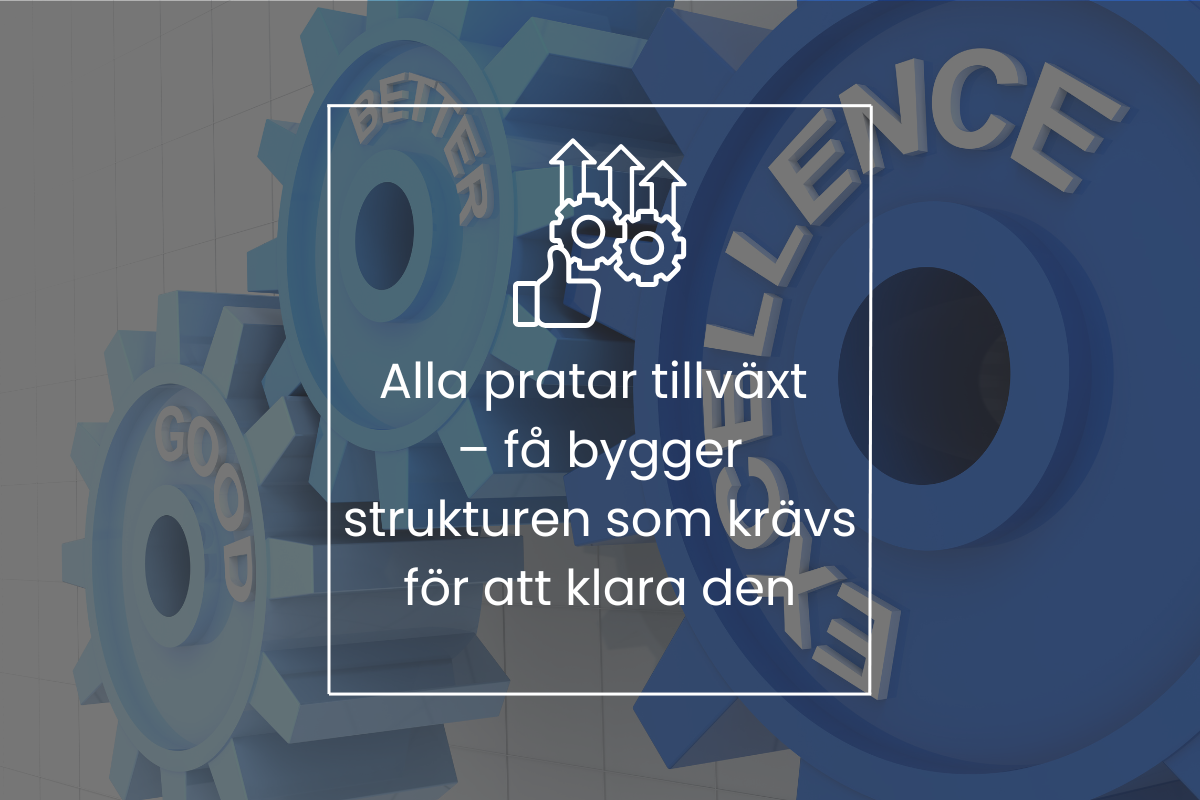 Alla pratar tillväxt – få bygger strukturen som krävs för att klara den